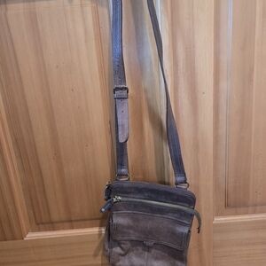 Fossil Dark Brown Leather Crossbody Bag